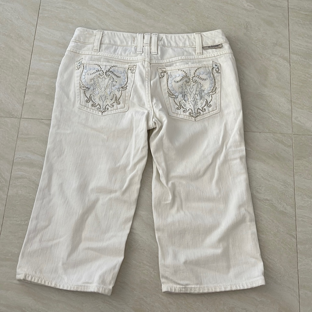 J&Company Off White Shorts (Denim Cotton) Size 26 Fits Xs New No Tags